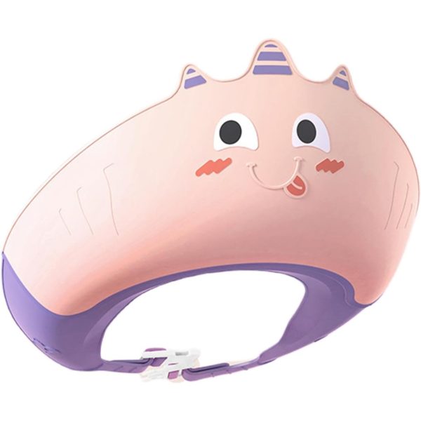 Casca de Dus  Previne Scurgerea Apei si Samponului pe Fata 0-12 Ani Ajustabila din TPE+PP 20 x 23 cm Model Unicorn Roz/Mov