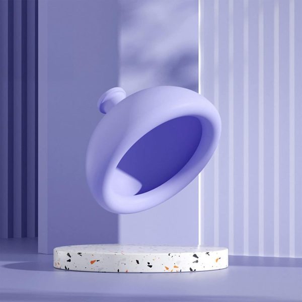 Dispozitiv Terapeutic Sputa, Flippy, Cupa pentru Terapie Toracica, Dispozitiv de Eructare, pentru Adulti si Copii, 10 x 6.5 cm, din Silicon, Mov