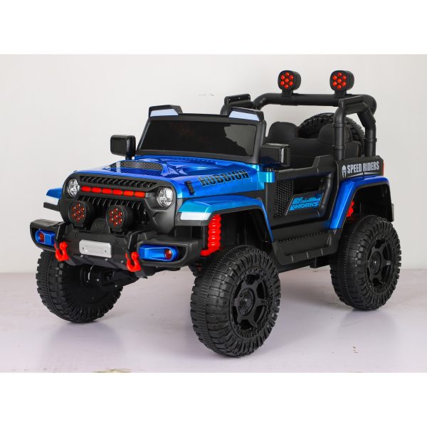 Masina Electrica pentru Copii, Flippy, Off-Road, Conectare Bluetooth, telecomanda, Tractiune Spate, Lumina Intermitenta, Baterie 12V 7Ah, 120 x 63 x