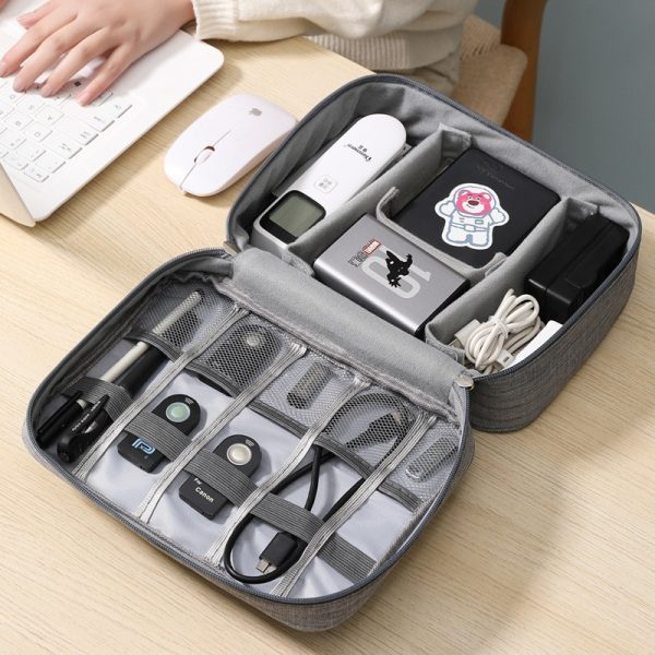 Geanta Organizatoare  Pentru Cabluri si Accesorii Portabila Impermeabila 245 x 18 x10cm Gri