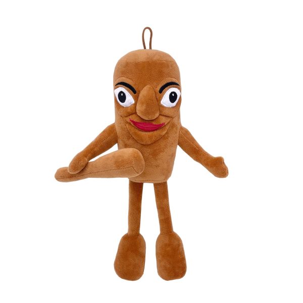 Jucarie Moale de Plus Italian Brainrot  cu Agatatoare Model Omul de Lemn Tung Tung Tung Sahur Jucarie Moale pentru Copii 37 x 10 cm Maro