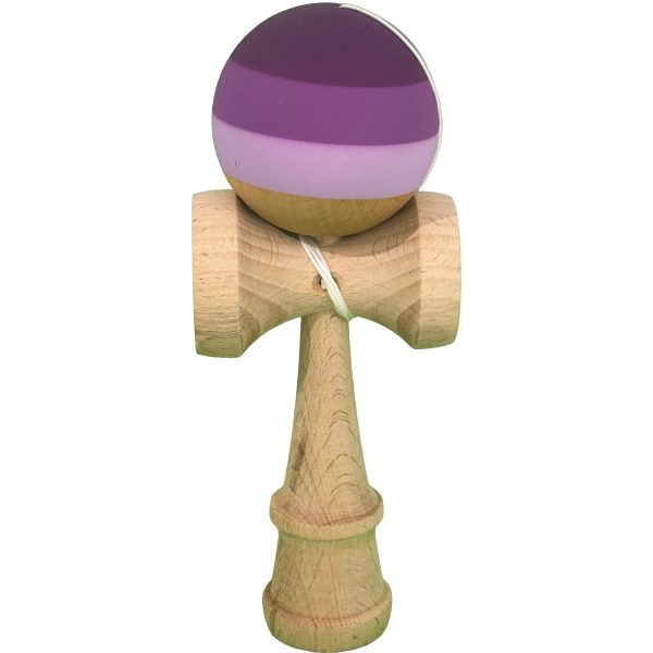 Kendama X Originala Profesionala  din Lemn 18 cm Rubber Grip Purpuriu/Mov/Lila