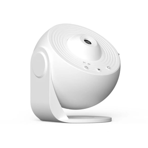 Lampa Tip Proiector Galaxie  pentru Dormitor Tematica Cer Instelat Model Glob HD Rotire 360 de Grade 13 Imagini Incarcare USB 5 W 11.2x10.8x10.9 cm Alb