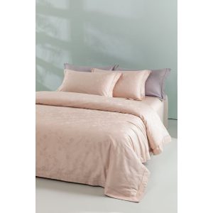 Set 4 piese lenjerie de pat din bumbac satinat long-staple jacquard premium