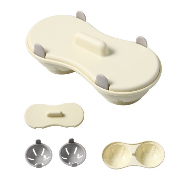 Recipient Dublu pentru Oua, Flippy, din Plastic Flippy, pentru Gatit la Microunde, 22 x 11.8 x 8 cm, Gri