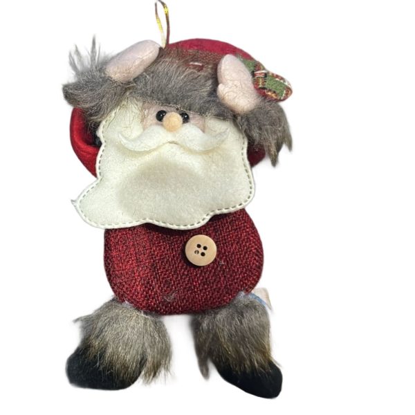 Figurina de Craciun, Flippy, pentru Brad, Tip Mos Craciun, 5 x 7 cm, Multicolor