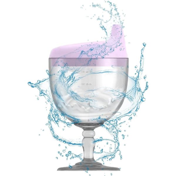 Pahar din Plastic Transparent cu Picior, Flippy, pentru Copii, 14 x 7.7 cm, cu Cioc Antiscurgere, + 3 Ani, Fara Maner, Mov