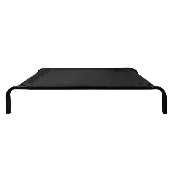 Pat pentru Animalele de Companie  din Plasa este Rezistent la Umiditate Picioare de Otel Respirabil Marimea S 68 x 55 x 16 cm Negru