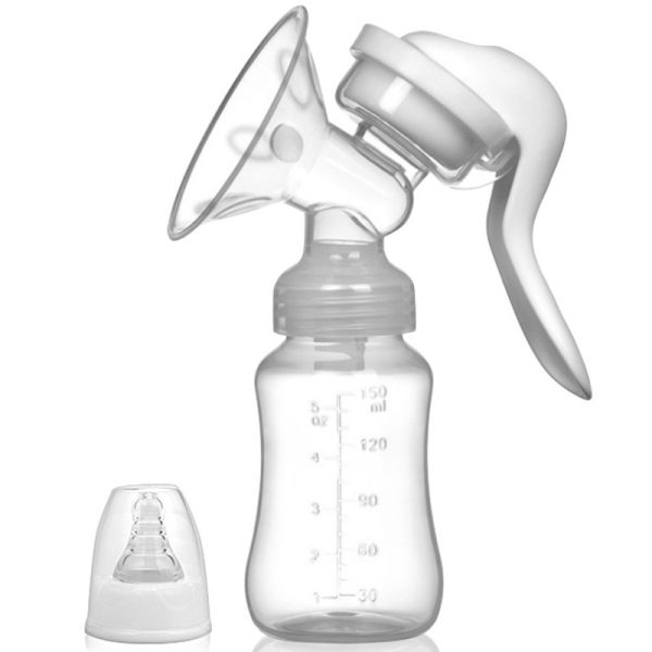 Pompa de San Manuala Multifunctionala  Portabila cu Tetina pentru Biberon Anti-Scurgere Anti-Reflux 18.5x6 cm 150 mL Silicon Recipient