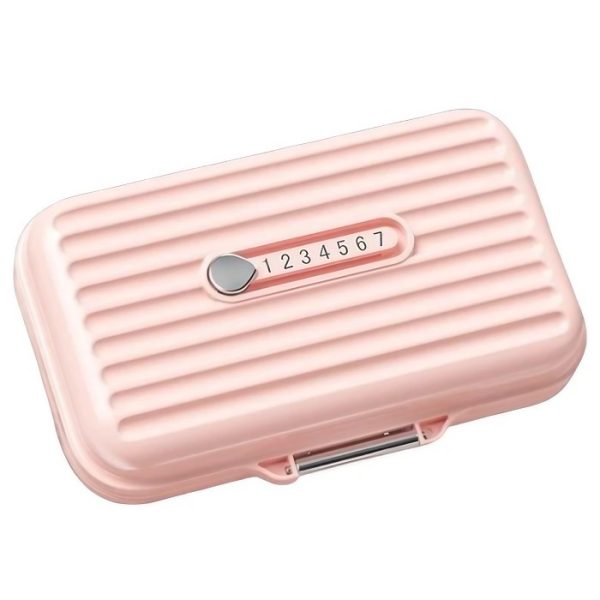Cutie Medicamente  Roz 7 Compartimente Portabila si Compacta 11x7.2x3.5 cm Ideala pentru Uzul Cotidian