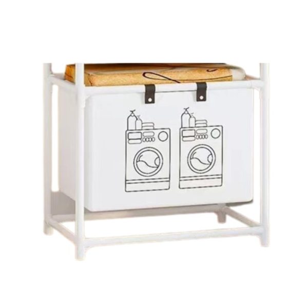 Cos de Rufe, Flippy, 1 Cos, Cadru de Otel Inoxidabil, 97 x 44 x 57 cm, Alb