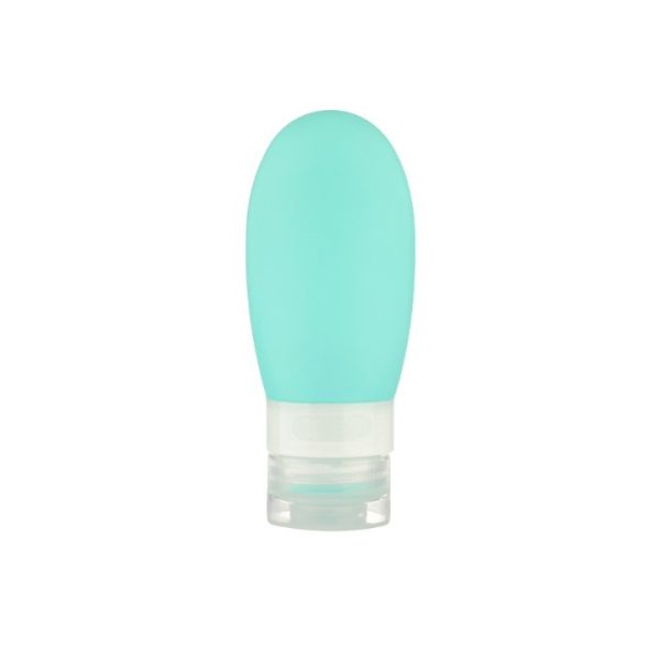 Recipient Portabil din Silicon Elegant de Voiaj, Sticla de Calatorie, Flippy, Potrivita pentru Lotiune, Sampon si Alte Lichide, Anti-scurgere, cu Posibilitate de Reumplere, Capacitate 90mL, Verde