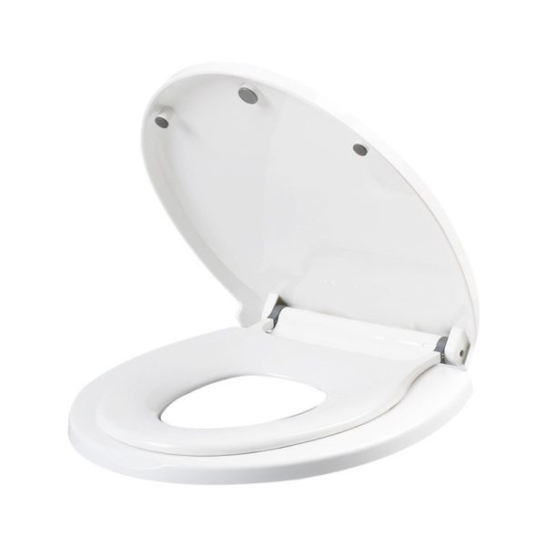 Capac de Toaleta cu Reductie 2 in 1, Flippy, pentru Copii si Adulti, Coborare Lenta si Silentioasa, Instalare Usoara, din PP5 , in Forma de O, Alb