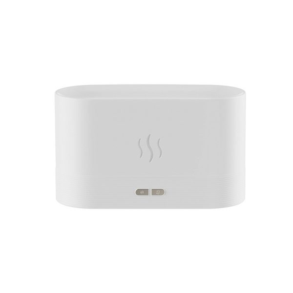 Difuzor de ulei esential cu flacara  aromaterapie umidificator de aer rezervor 180 ml simulare efectelor de iluminare a flacarii lumina veghe ajustabila alb