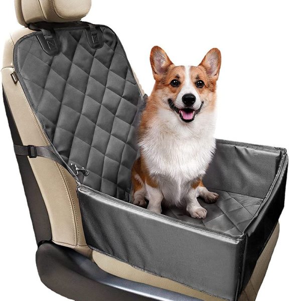 Suport pentru Animalele de Companie  pentru Masina cu Prindere de Scaun si Centura de Siguranta 45x43x60cm Gri