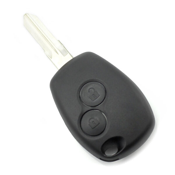 Dacia / Renault - Carcasa cheie cu 2 butoane si suport inox pentru baterie