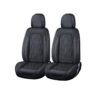 Huse auto premium 5 locuri Carguard Deluxe piele ecologica perforata - negru