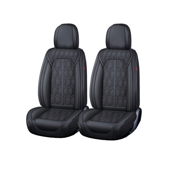 Huse auto premium 5 locuri Carguard Deluxe piele ecologica perforata - negru