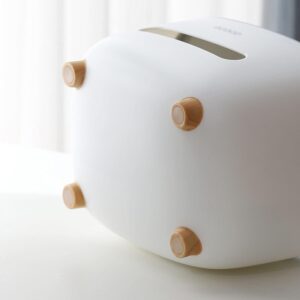 Suport pentru Servetele, Flippy, Cutie Multifunctionala, Design Minimalist, ABS, cu Suport pentru Obiectele Personale, pentru Birou, 21x12x12 cm, Roz