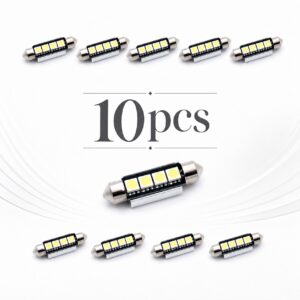 Pachet 10 Leduri auto sofit 39mm 3W can-bus Carguard