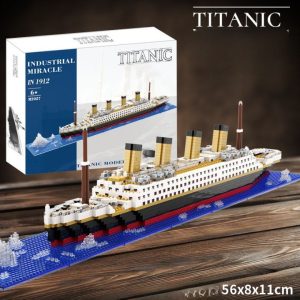 Set de Constructie Vaporul Titanic, Flippy, 6 Ani, Ornament Creativ, 56x11x8 cm, 1787 de Piese, Multicolor