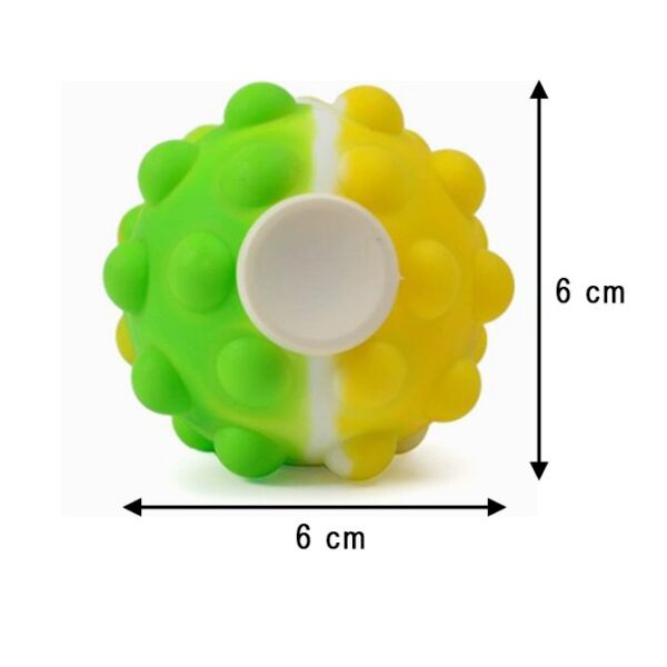 Fidget Spinner Pop It 3D tip Minge Senzoriala, Flippy, Jucarie Rotativa Anti-stres, pentru Copii si Adulti, Multicolor, 6 cm, Model Verde