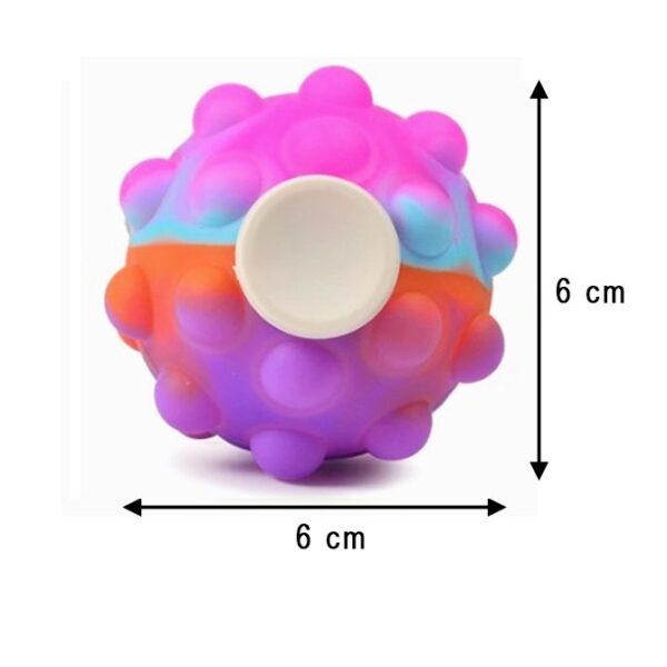 Fidget Spinner Pop It 3D tip Minge Senzoriala, Flippy, Jucarie Rotativa Anti-stres, pentru Copii si Adulti, Multicolor, 6 cm, Model Roz
