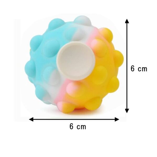 Fidget Spinner Pop It 3D tip Minge Senzoriala, Flippy, Jucarie Rotativa Anti-stres, pentru Copii si Adulti, Multicolor, 6 cm, Model Galben