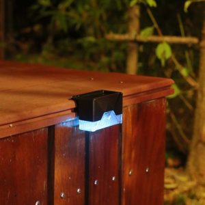 Aplica solara LED Flippy, ABS/Policarbonat, rezistenta la apa IP65, pentru trepte, borduri, terasa, 1.2V, 600mah, 7.9 x 5 cm, lumina multicolora, negru