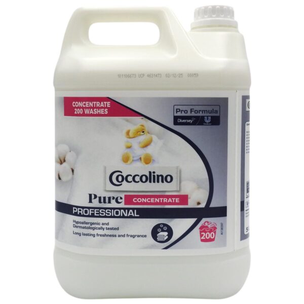 Coccolino Professional Pure Concentrated – Balsam Concentrat de Rufe, 5 L
