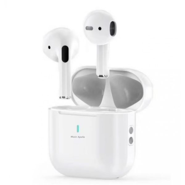 Casti Wireless, Flippy, Apollo T14, IP7, 400 mAh, Bluetooth 5.3, Control Atingere, TWS, Anulare Zgomot ANC, Sunet HiFi, Afisare LED, Alb