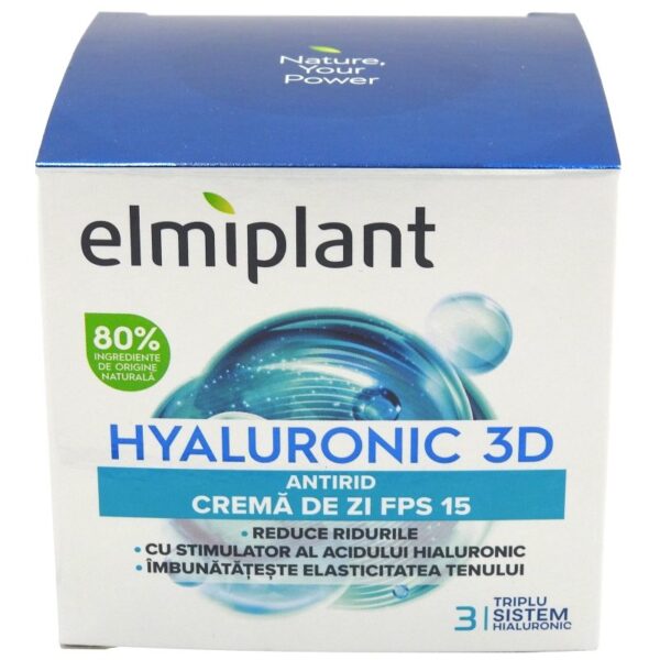 Crema Antirid de Zi, Elmiplant, Hyaluronic, 50 ml