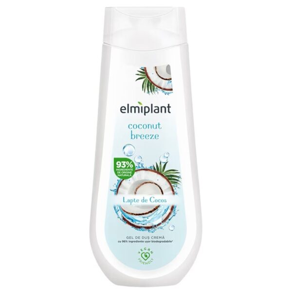 Gel de Dus Crema, Elmiplant, Coconut Breeze, 400 ml
