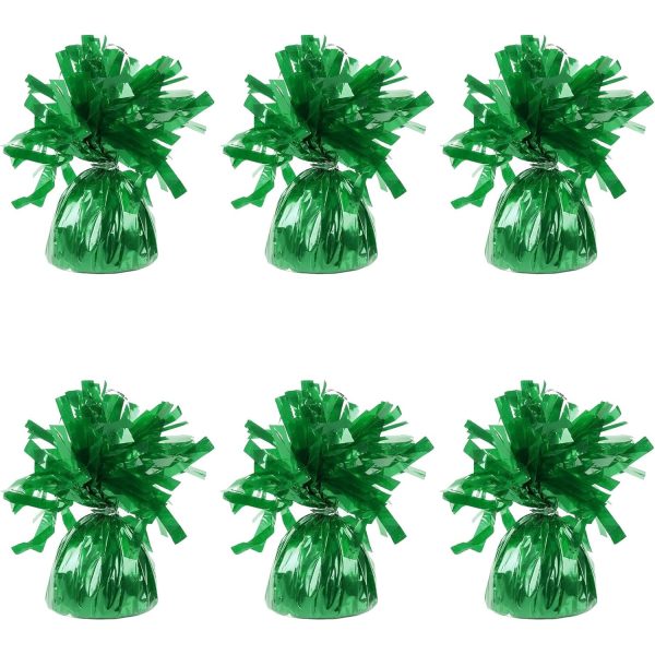 Greutate pentru Baloane cu Heliu, Flippy, din Folie cu Franjuri, 170g, 13 x 5 x 3 cm, Verde