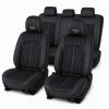 Huse auto premium 5 locuri Carguard Deluxe piele ecologică perforată - negru