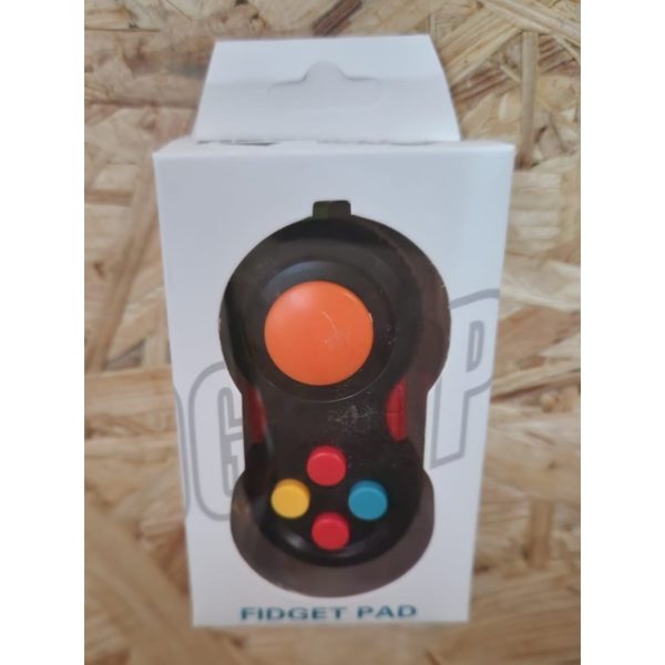 Jucarie Interactiva, Flippy, Model Fidget Pad, Antistres, +3 Ani, Functii Multiple, 5.5 x 3.5 x 11 cm, Negru