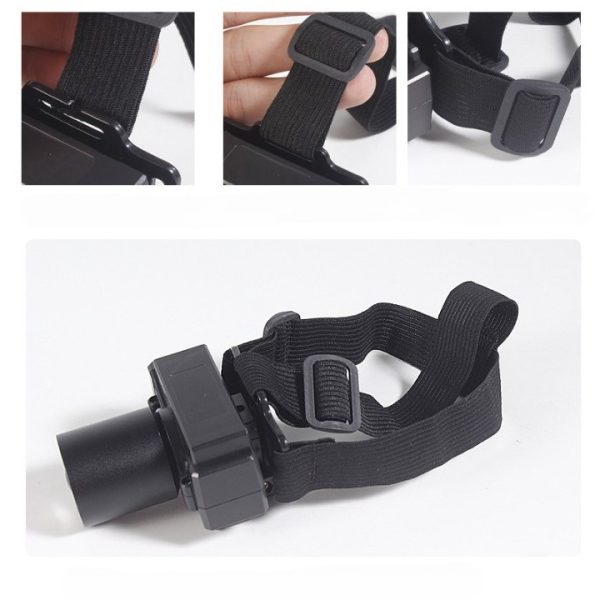 Lanterna LED de Montat pe Cap, Flippy, cu Raza Lunga de Zoom, Far Telescopic, Reglabil, Rezistent la Apa, pentru Pescuit in Aer Liber, Camping, Lumina Puternica, Lanterna, 7x4.5x6 cm, Negru