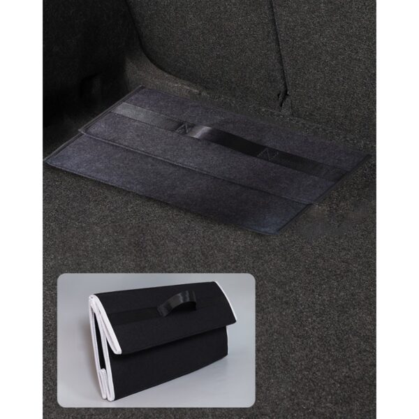 Organizator Portbagaj Auto Pliabil, Flippy, Cutie Depozitare Multifunctionala, Material Textil Non Woven, 50 x 17 x 24 cm, Negru
