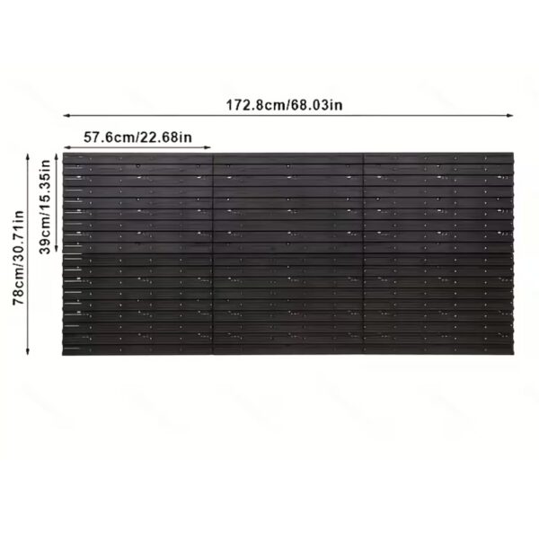 Organizator Scule Perete, Flippy, set 96 Piese, Panou Modular Multifunctional, Cutii pentru Suruburi si Piese mici, Rafturi, Suporturi si Carlige, Sistem Depozitare Unelte pentru Garaj/Atelier,172.8 X 78 cm, Negru/Rosu