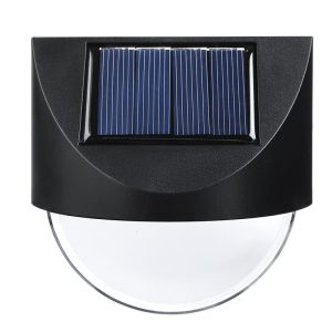 Aplica solara LED pentru Gradina, Flippy, Set 4 Bucati, ABS/Policarbonat, rezistent la apa IP65, 1 LED, pentru gradina, casa, balcon, terasa, 1.2V, 600mah, 8.8 x 8.5 cm, Alb Cald, Negru