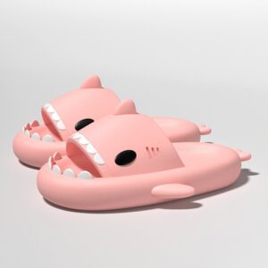 Papuci Tip Rechin, Flippy, Unisex, din Spuma EVA, Talpa Groasa Antiderapanta, Rezistenti la Uzura, Marime 40-41, Roz
