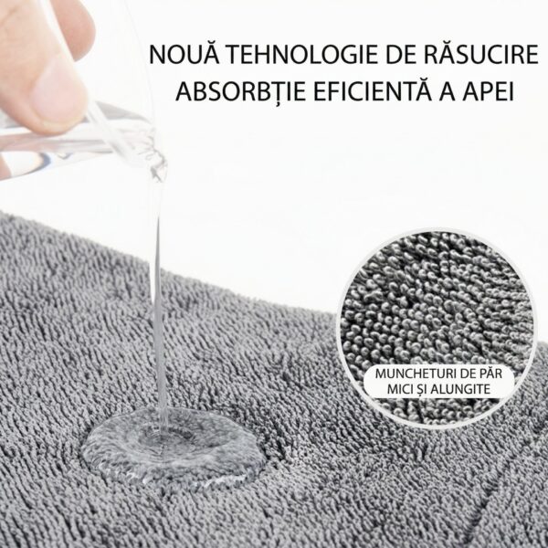 Prosop Uscare Auto, Flippy, 800 GSM, Microfibra Premium, Ultra Absorbant, Fara Urme, 90x70 cm, Gri