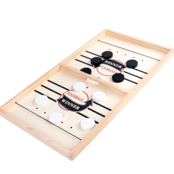 Joc Fooseball Interactiv  Tip Hockey pe Gheata din Lemn 10 Piese de Joc +4 Ani 35 x 22 cm Multicolor