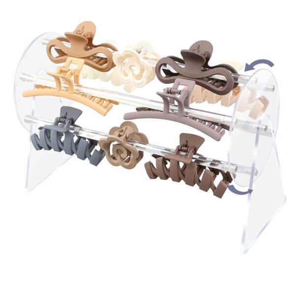 Organizator pentru Accesorii de Par  Rotatie 360 Grade din Plastic 30 x 21 x 13 cm Transparent
