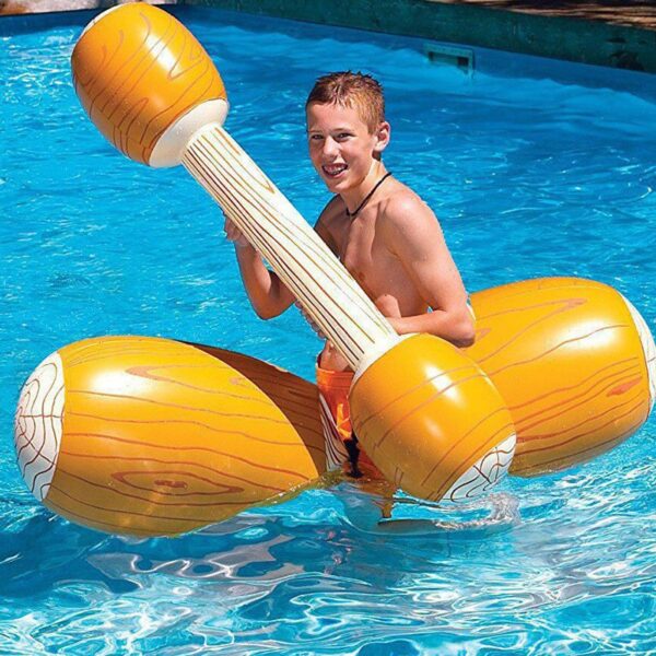 Colac de inot gonflabil sub forma de pluta + vasla gonflabila  Joc pentru piscina