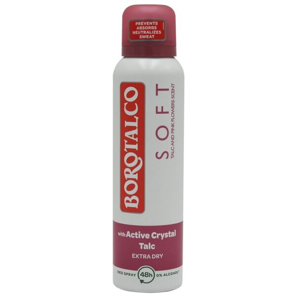 Antiperspirant Deodorant Borotalco 150 ml Soft Con Talco Cristalli Attivi