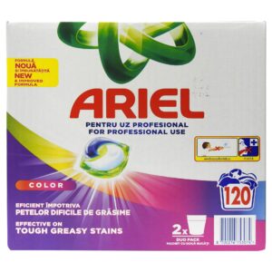 Detergent Capsule pentru Rufe Colorate Ariel All in 1 Set 2 x 60 Bucati