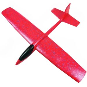 Avion Planor  din Polistiren Lungime 84 cm  Jucarie Recreativa Cascadorii Rosu