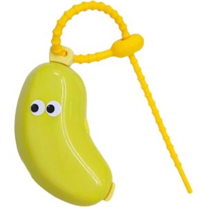 Capac Protector pentru Periuta de Dinti  cu Recipient Pasta de Dinti Portabil cu Agatatoare din Plastic 8.7 x 3 cm Verde/Galben