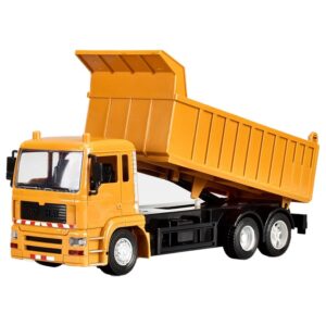 Camion Basculanta Jucarie pentru Copii  Jucarie Camion Basculanta cu Telecomanda Jucarie de Constructie Acumulator cu Incarcare USB 28 x 13 x 9 cm Galben